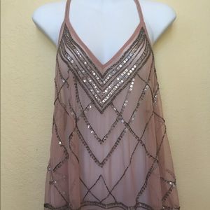 Forever 21 sparkly sheer cami size XL